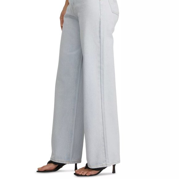 NUMERO Juniors' Wide-Leg Light Wash Jeans in Platinum Blue Size 29 - Picture 6 of 7